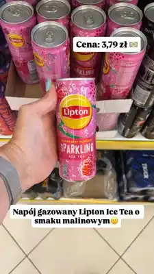 Dino Napój gazowany Lipton Ice Tea Sparkling o smaku malinowym oferta
