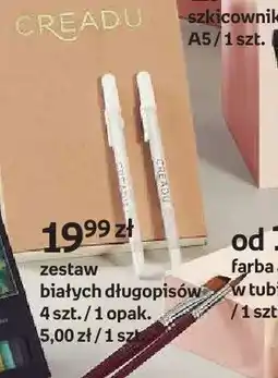 Empik Zestaw białych długopisów Creadu 4 szt oferta