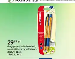 Empik Długopisy Stabilo Pointball niebieski i czarny kolor tuszu 2-pak oferta
