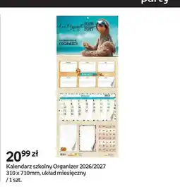Empik Kalendarz szkolny Organizer 2026/2027 310x710 mm układ miesięczny oferta