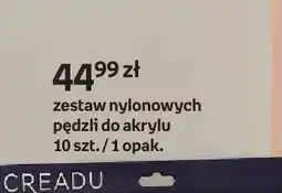 Empik Zestaw nylonowych pędzli do akrylu Creadu 10 szt oferta
