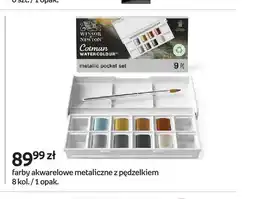 Empik Farby akwarelowe metaliczne z pędzelkiem Winsor & Newton Cotman oferta