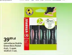 Empik Zakreślacze Stabilo Green Boss Pastel 4-pak oferta