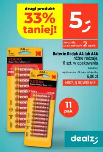 Dealz Baterie Kodak AA lub AAA oferta