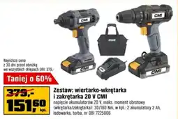 OBI Zestaw: wiertarko-wkrętarka i zakrętarka 20 V CMI oferta
