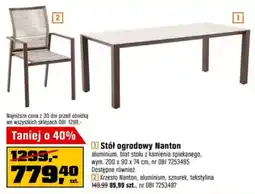OBI Stół ogrodowy Nanton oferta