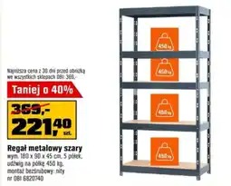 OBI Regał metalowy szary oferta