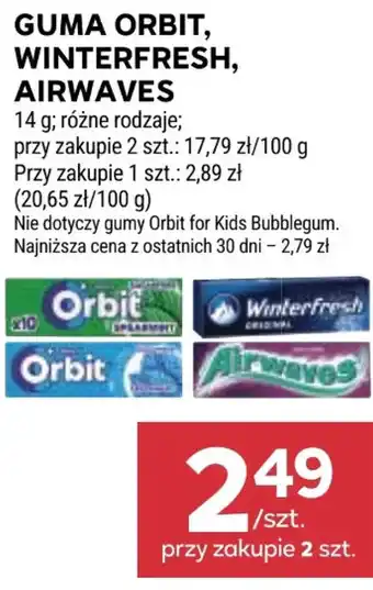 Stokrotka Market GUMA ORBIT, WINTERFRESH, AIRWAVES oferta
