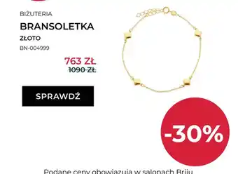 Bransoletka Briju złoto