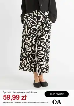 C&A Spodnie dżersejowe średni stan C&A oferta