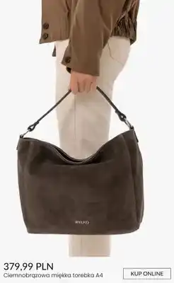 Ryłko Torebka Ryłko ciemnobrązowa miękka A4 oferta