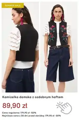 Kamizelka damska z ozdobnym haftem