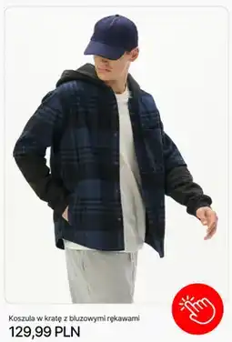 Cropp Koszula w kratę z bluzowymi rękawami Cropp oferta