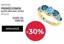 Briju Pierścionek złoto brylant topaz Briju oferta