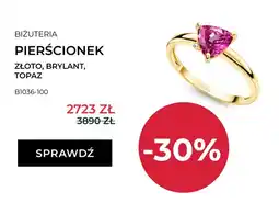 Briju Pierścionek Briju złoty z brylantem i topazem B1036-100 oferta