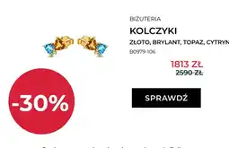 Briju Kolczyki Briju złoto brylant topaz cytryn oferta