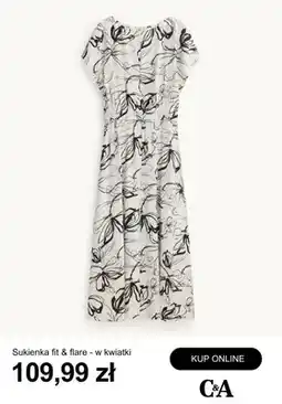 C&A Sukienka fit & flare w kwiatki C&A oferta