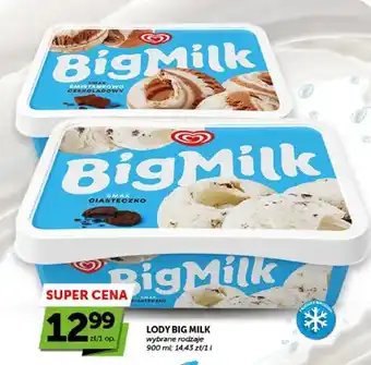 Lody Big Milk o smaku śmietankowo-czekoladowym