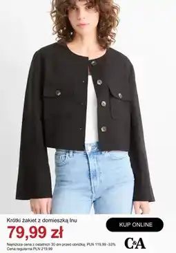 C&A Krótki żakiet z domieszką lnu C&A oferta