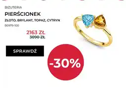 Briju Pierścionek Briju złoto brylant topaz cytryn oferta