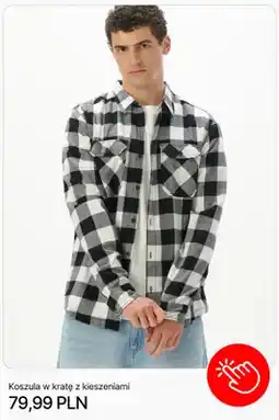 Cropp Koszula męska w kratę z kieszeniami Cropp oferta