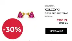 Briju Kolczyki Briju złote z brylantem i topazem B1036-106 oferta