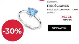 Briju Pierścionek Briju białe złoto diament topaz oferta