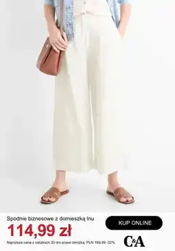 C&A Spodnie biznesowe z domieszką lnu C&A oferta