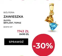 Briju Zawieszka Briju złoto brylant topaz B0979-107 oferta