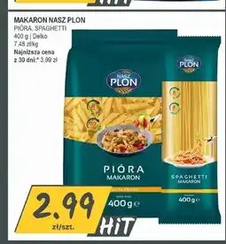 Słoneczko Makaron Pióra Nasz Plon oferta