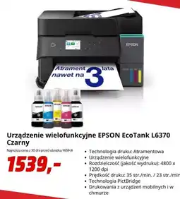 Media Markt Urządzenie wielofunkcyjne EPSON EcoTank L6370 Czarny oferta