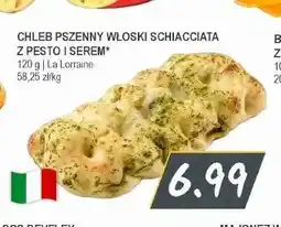Słoneczko Chleb pszenny włoski Schiacciata z pesto i serem La Lorraine oferta