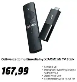 Media Markt Odtwarzacz multimedialny Xiaomi Mi TV Stick oferta