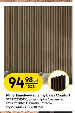 Castorama Panel lamelowy ścienny Stegu Linea Comfort tobacco pine cashmere oferta