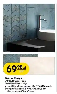 Castorama Glazura Margot blue Tubądzin oferta