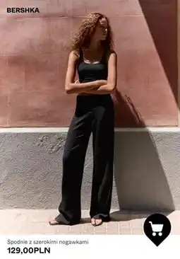 Bershka Spodnie z szerokimi nogawkami Bershka oferta
