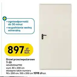 Castorama Drzwi przeciwpożarowe T-30 Hörmann 80x200 cm oferta