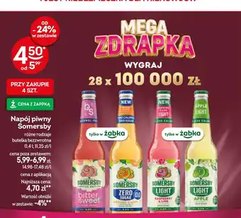 Żabka Napój piwny Somersby oferta