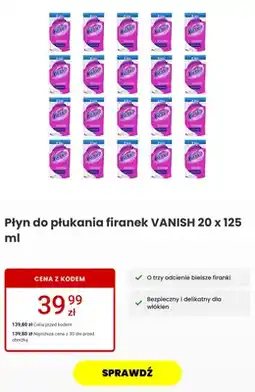 Media Expert Płyn do płukania firanek Vanish 20-pak oferta