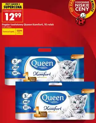 Biedronka Papier toaletowy Queen Komfort 10-pak oferta