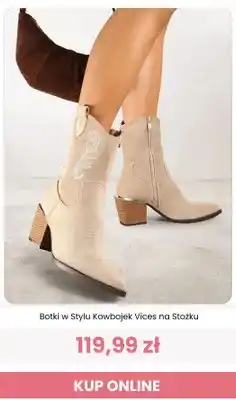 Renee Botki w stylu kowbojek Vices na stożku oferta