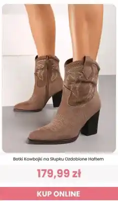 Renee Botki kowbojki na słupku ozdobione haftem Reneé oferta