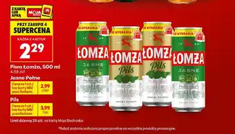 Biedronka Piwo Łomża Jasne Pełne oferta