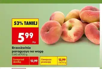 Biedronka Brzoskwinie paraguayo na wagę oferta