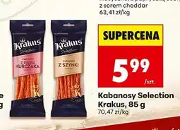 Biedronka Kabanosy Selection z piersi kurczaka Krakus oferta