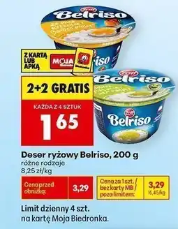 Biedronka Deser ryżowy Zott Belriso Truskawka oferta