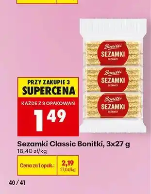 Biedronka Sezamki Classic Bonitki 3-pak oferta