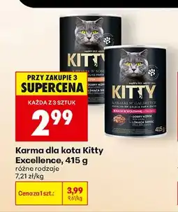 Biedronka Karma dla kota Kitty Excellence kawałki w sosie z łososiem i pstrągiem oferta