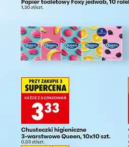 Biedronka Chusteczki higieniczne Queen 3-warstwowe oferta