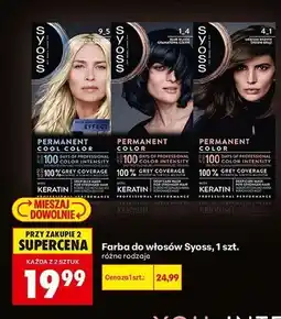 Biedronka Farba do włosów Syoss Permanent Cool Color 9_5 Frozen Ash Blond oferta
